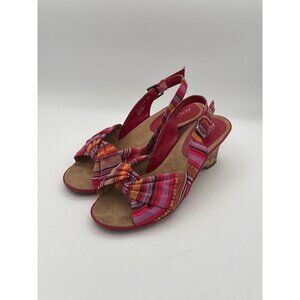 Aerosoles Womens 7W Zenthusiam Fabric Upper Cork Heel Sandals